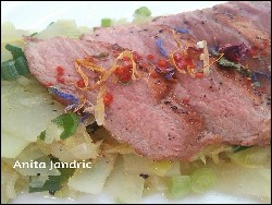 Entenbrust mit Kohlrabigemüse