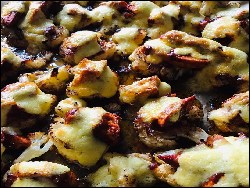 Gebackener Blumenkohl mit Bacon und Hähnchen