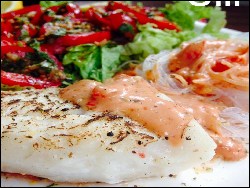 Gegrillter Kabeljau mit Sauce Choron