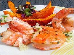 Limetten-Knoblauch King Prawns
