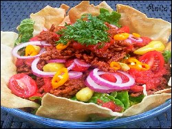 Papadam Salat - Taco Style