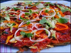 Pizza mit Blumenkohlboden