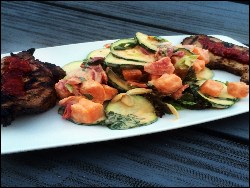 Süßkartoffel-Zucchini-Salat