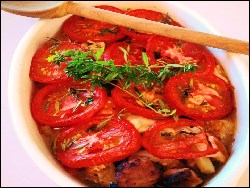 Tomatenauflauf mit Schweinefilet